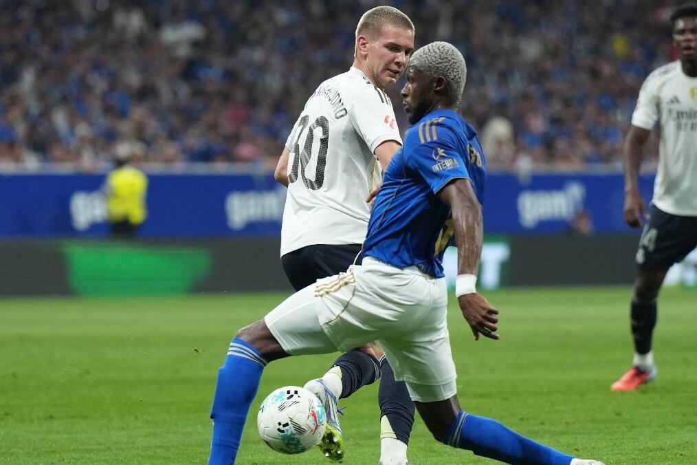 Mastantuono en acción.