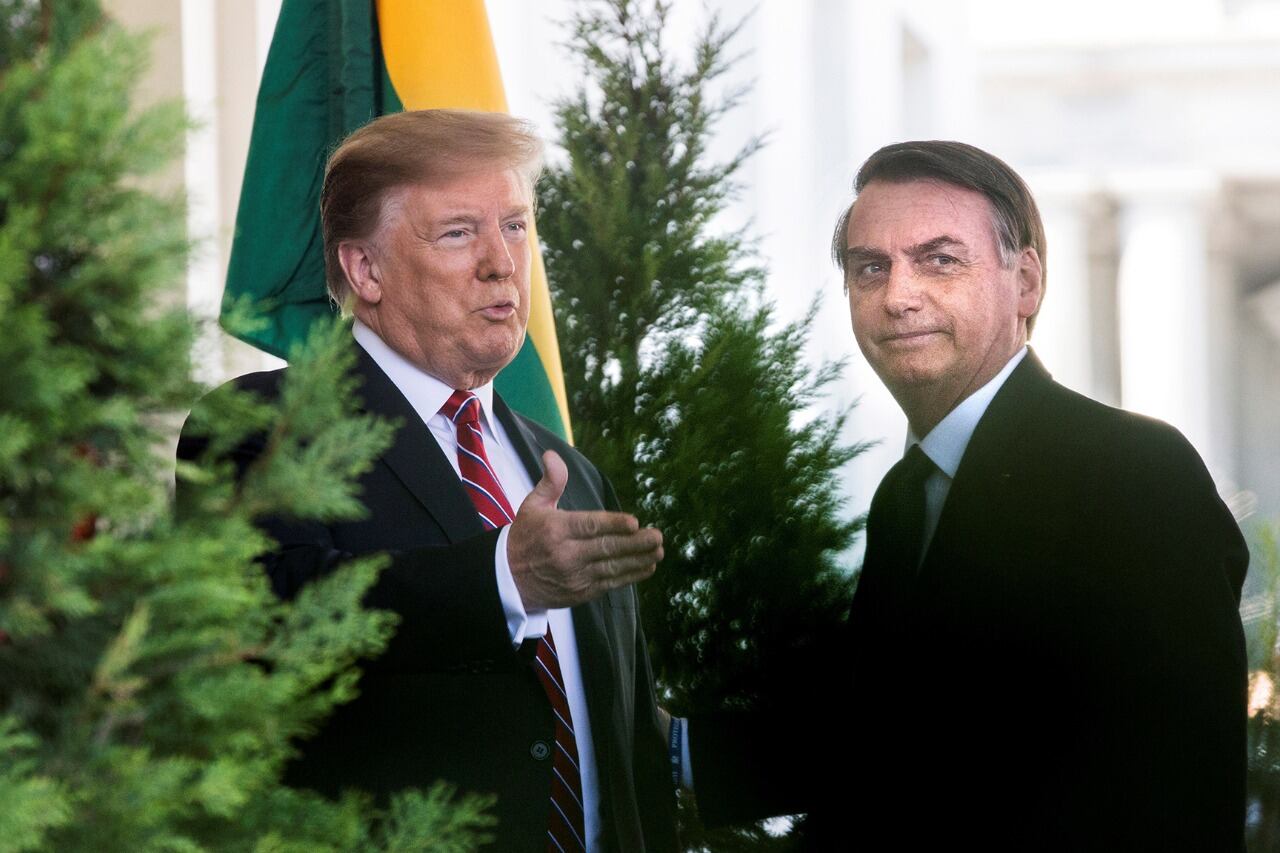 Trump recibe a Bolsonaro en la Casa Blanca en el 2019.