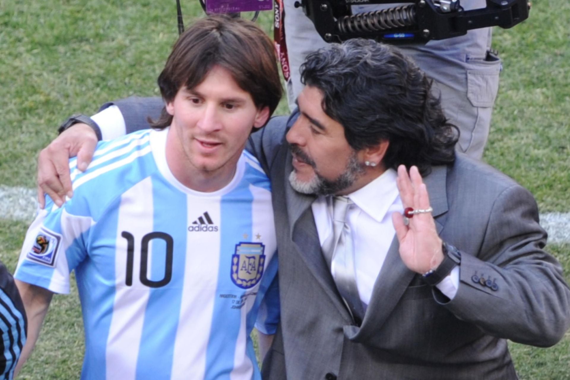 Lionel Messi y Diego Maradona