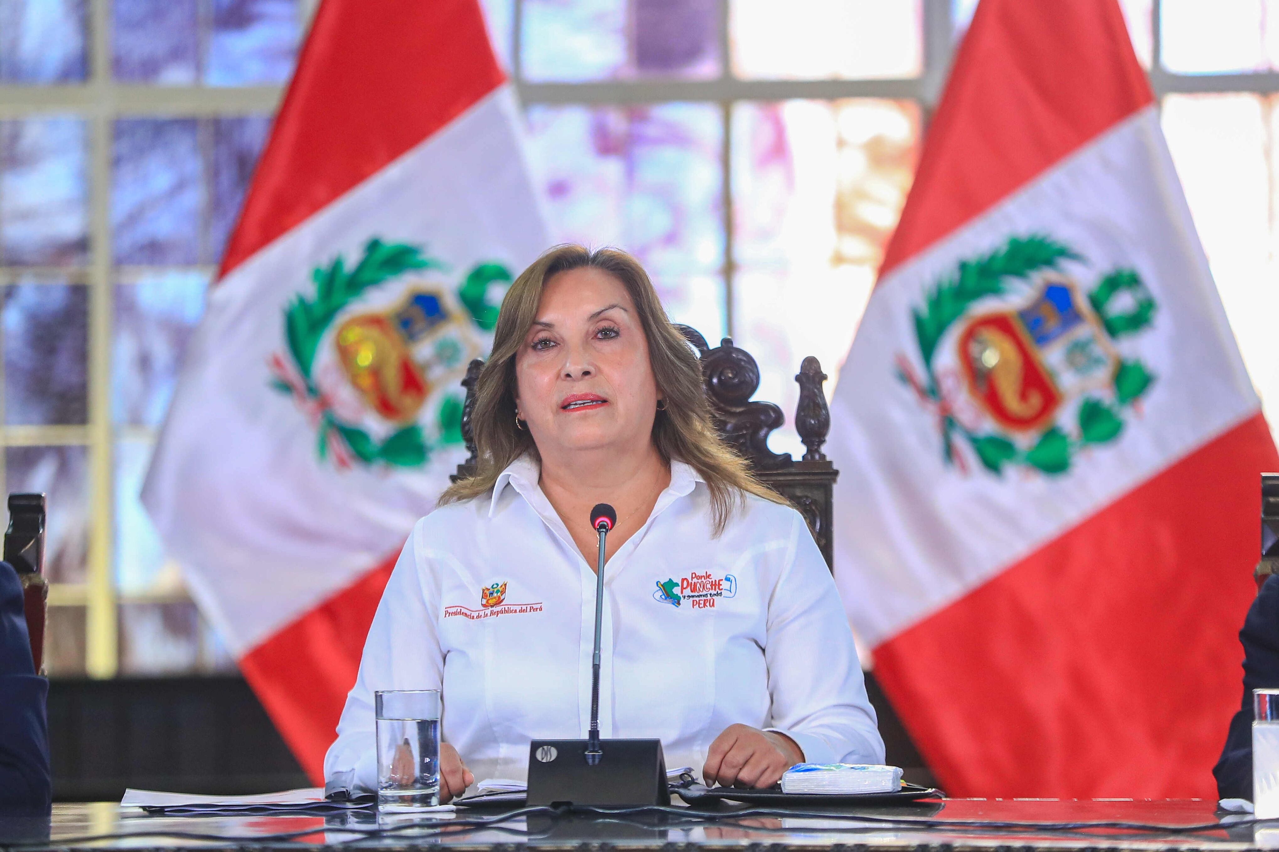 dina Boluarte, presidenta de Perú.