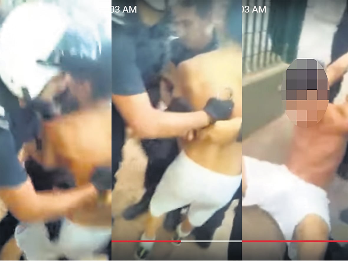 La secuencia de la detención violenta fue filmada por los responsables de un comedor.