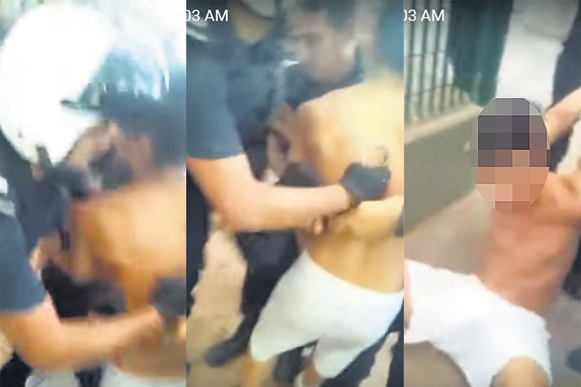 La secuencia de la detención violenta fue filmada por los responsables de un comedor.