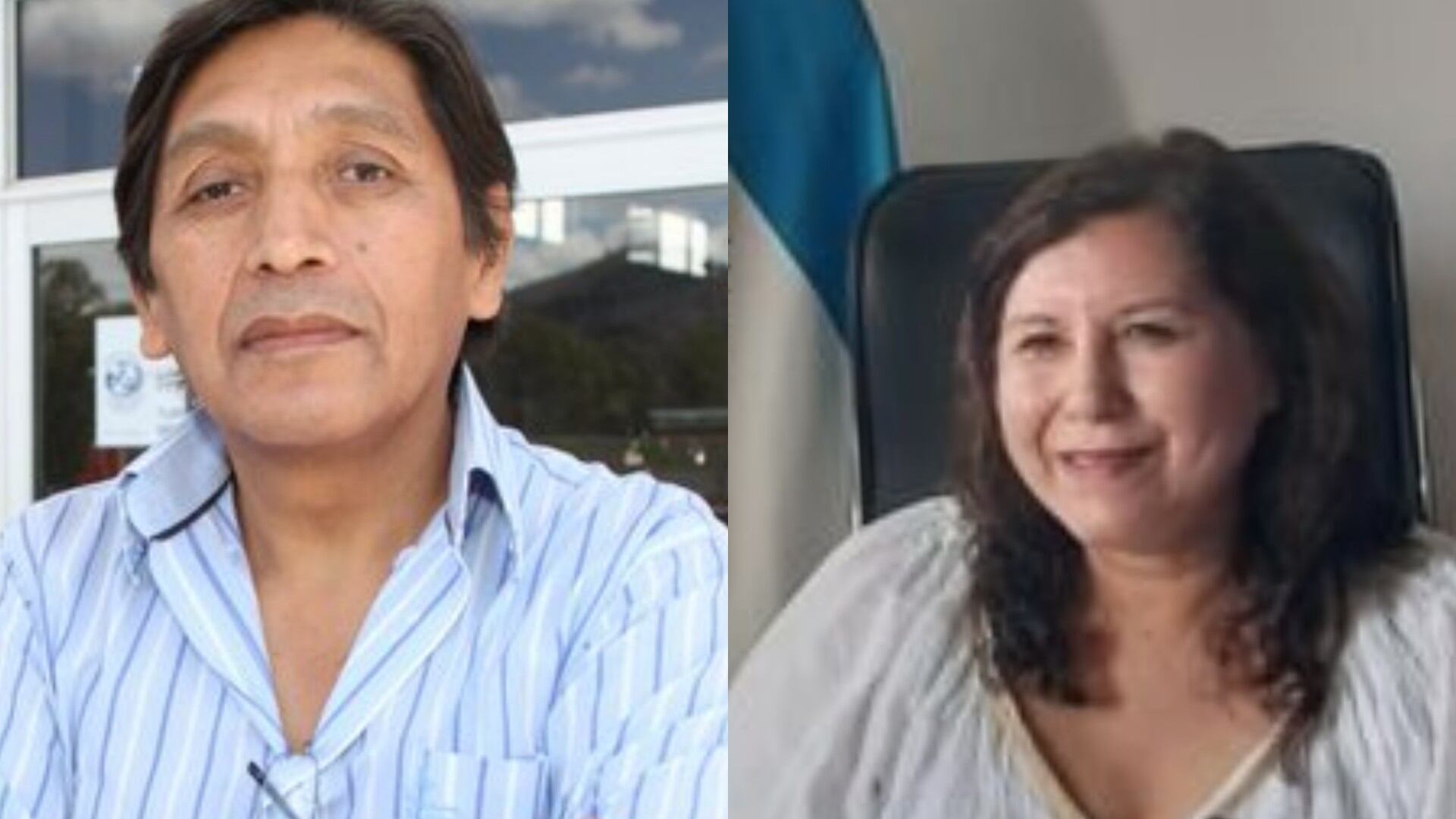 Justino Ustarez y la intendenta Yolanda Vega. 