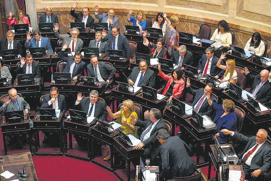 El oficialismo sancionó la ley de Solidaridad Social por 41 votos a 23.