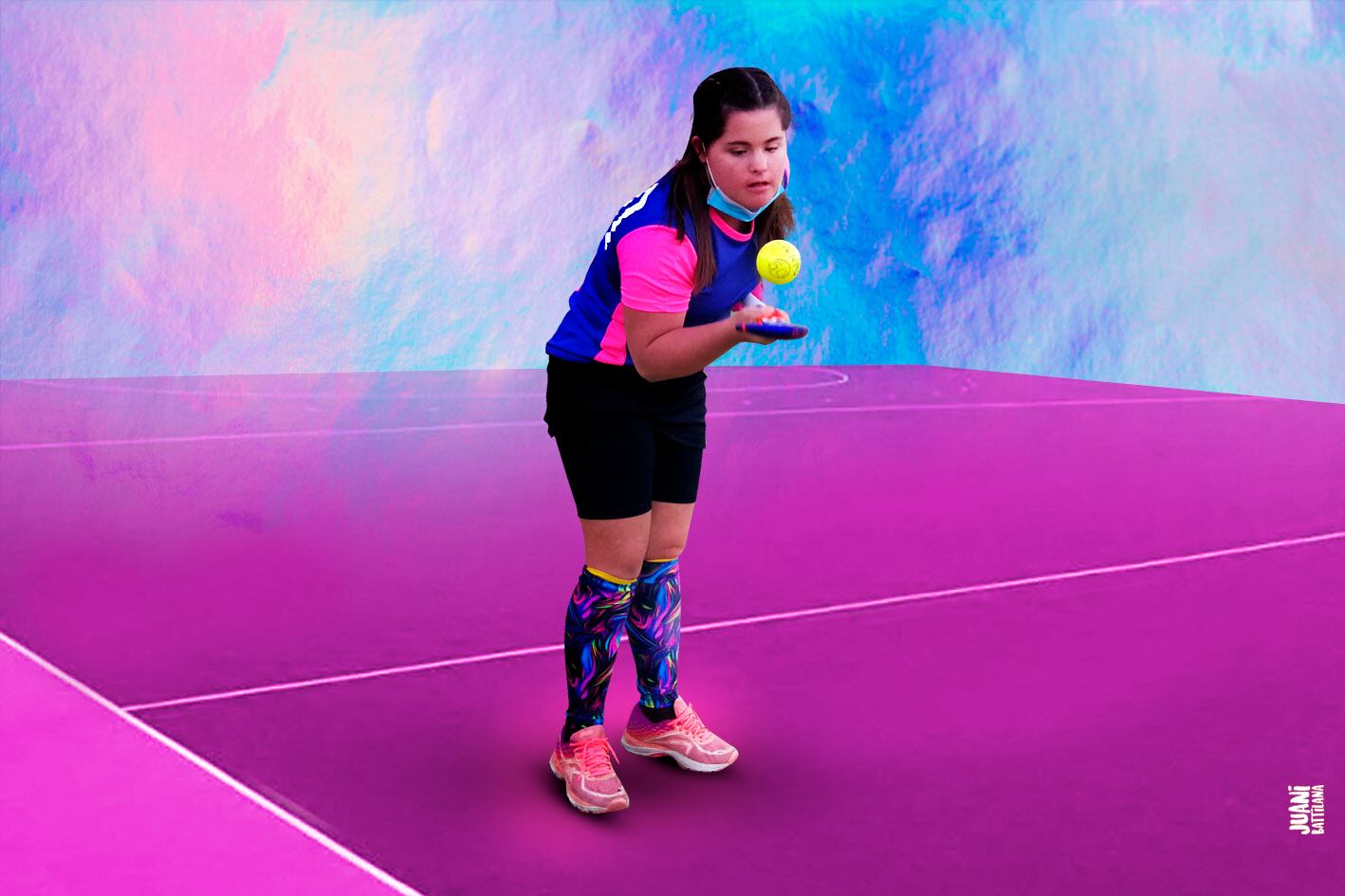 Clara, la hija de Silvina, tiene síndrome de Down y juega al hockey desde los 4 años.