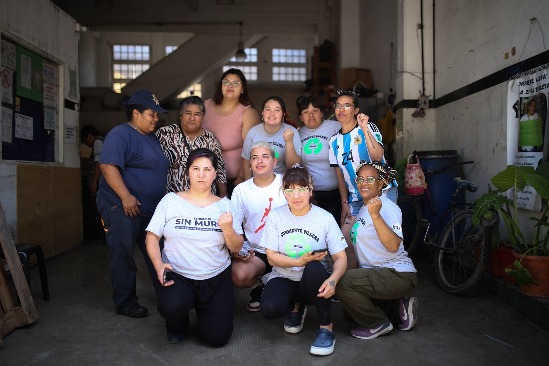 El grupo del barrio 21-24 que reconoce en Nati Molina a su referente.