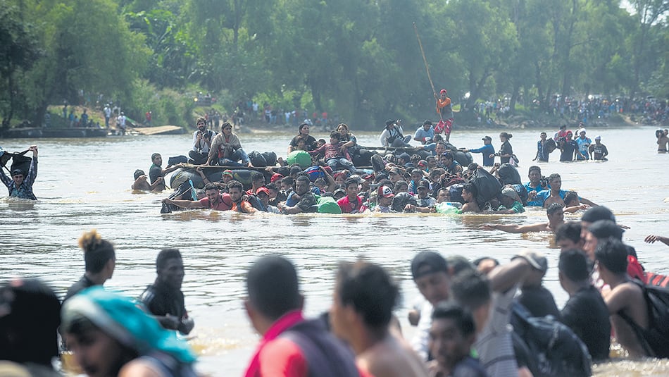 Enfrentando peligros, los migrantes partieron de Honduras, atravesaron Guatemala y entraron a México.