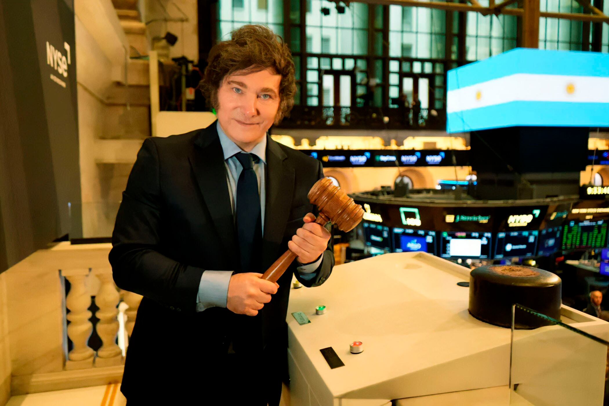 Javier Milei en Wall Street