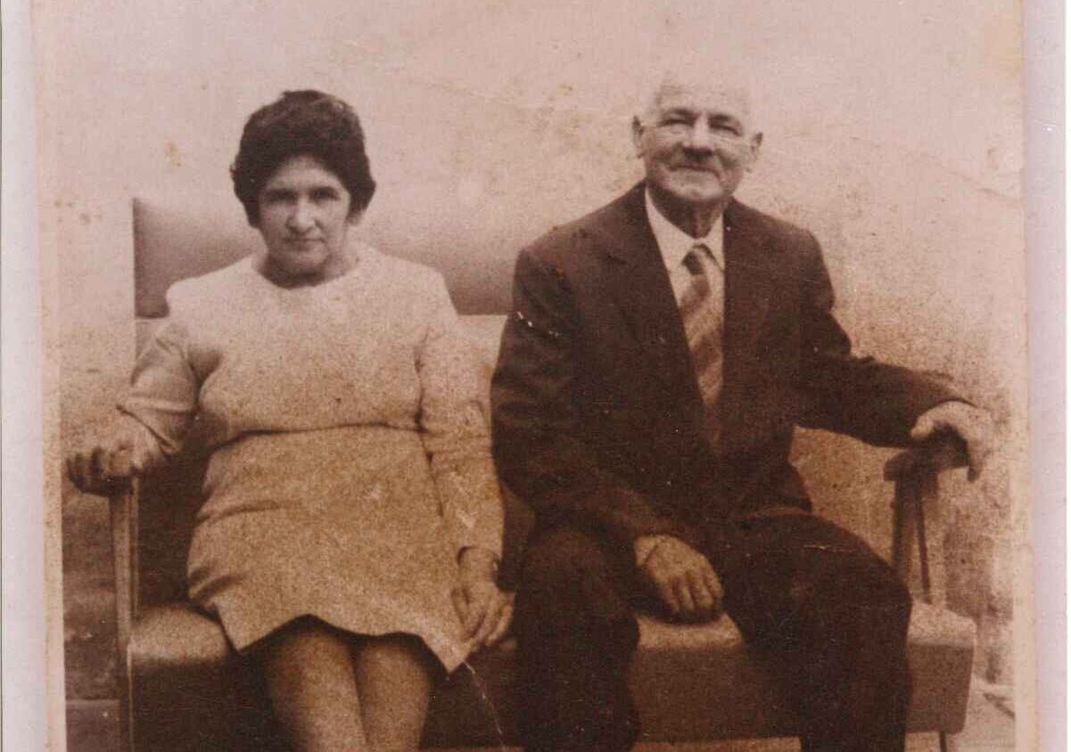 Don Juan Riera con su esposa Augusta Caballerone