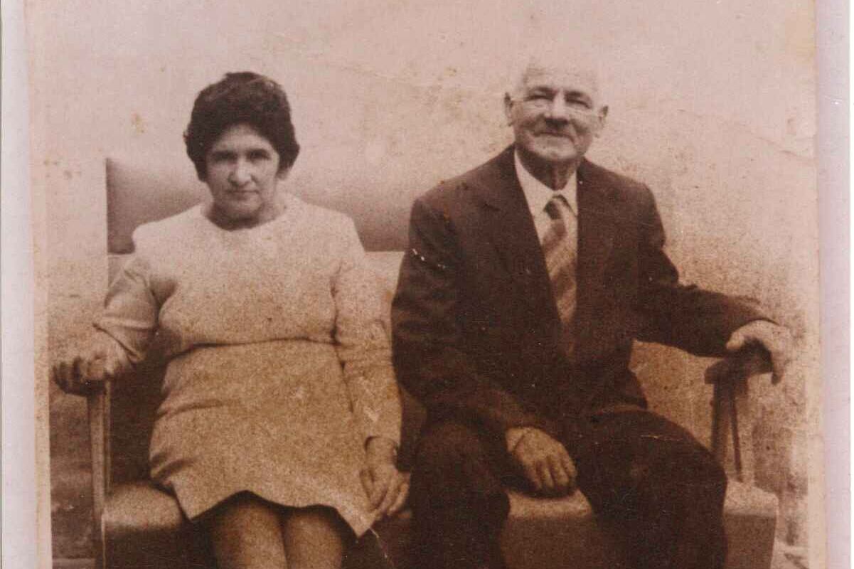 Don Juan Riera con su esposa Augusta Caballerone