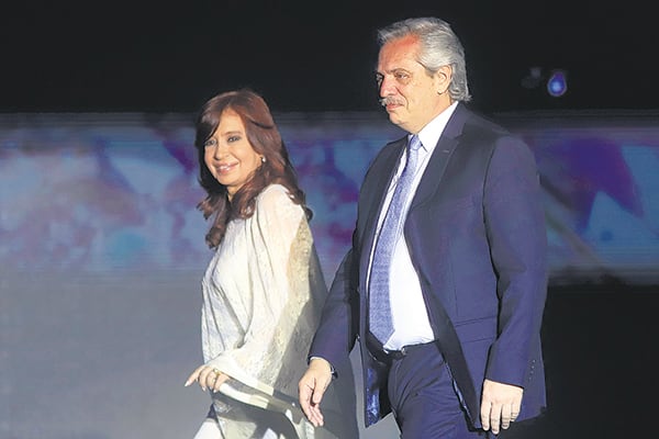 Cristina Krichner y Alberto Fernández.
