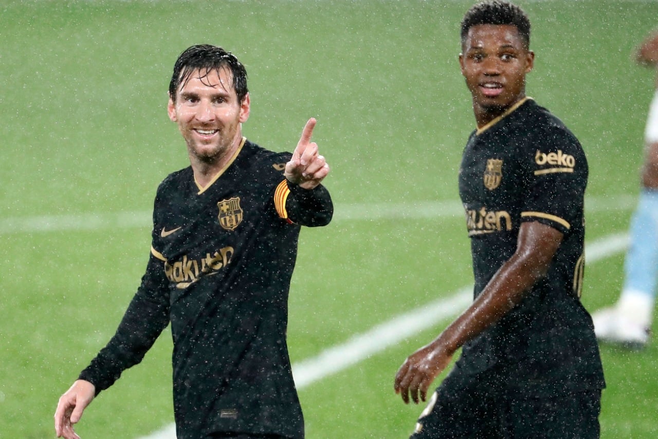 Messi, el cerebro del segundo gol de Barcelona.