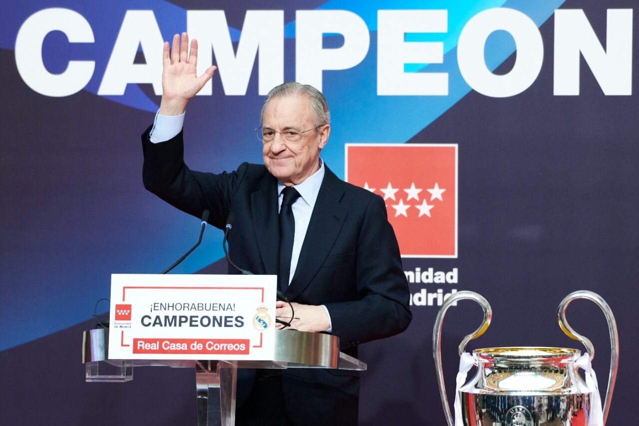 Florentino Pérez, el todopoderoso presidente del Real Madrid, flamante campeón de Europa