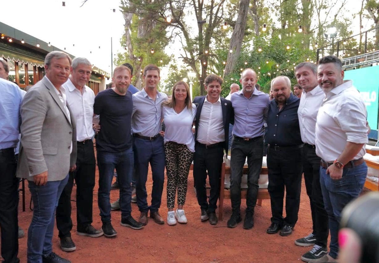 Kicillof, Insaurralde y Máximo Kirchner el martes, entre los principales referentes territoriales del FdT.