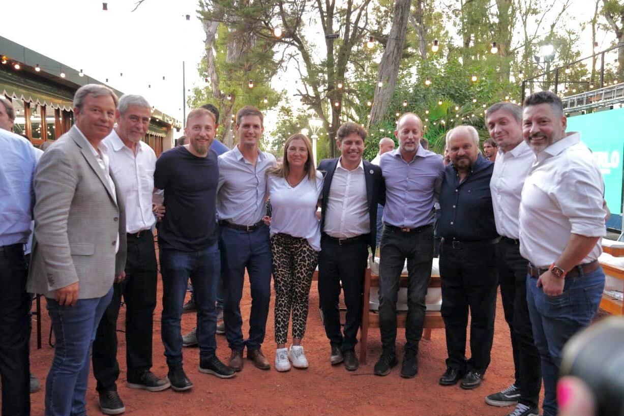 Kicillof, Insaurralde y Máximo Kirchner el martes, entre los principales referentes territoriales del FdT.