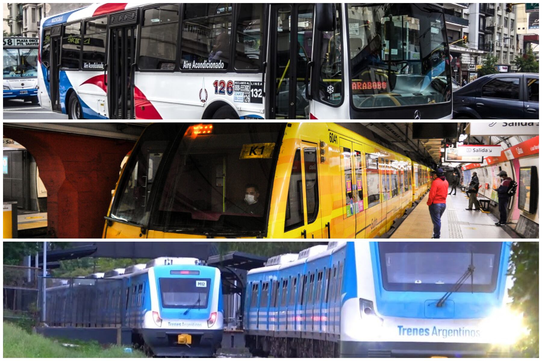 El servicio de colectivos, subtes y trenes estará interrumpido en una franja horaria determinada.