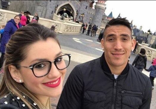La pareja durante unas vacaciones en Disney.