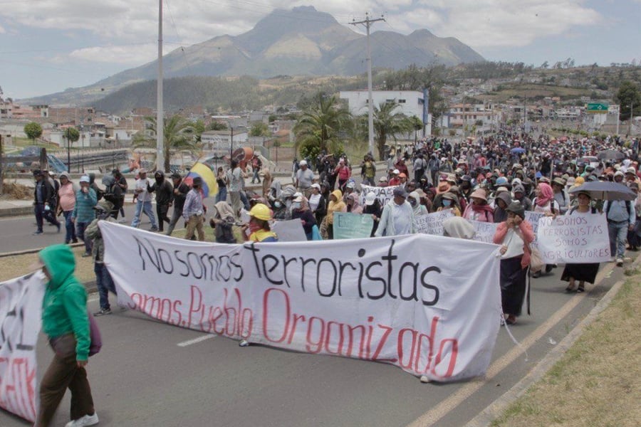 Movilización en defensa del Alli Kawsay (Buen Vivir). Imagen: Frida Muenala