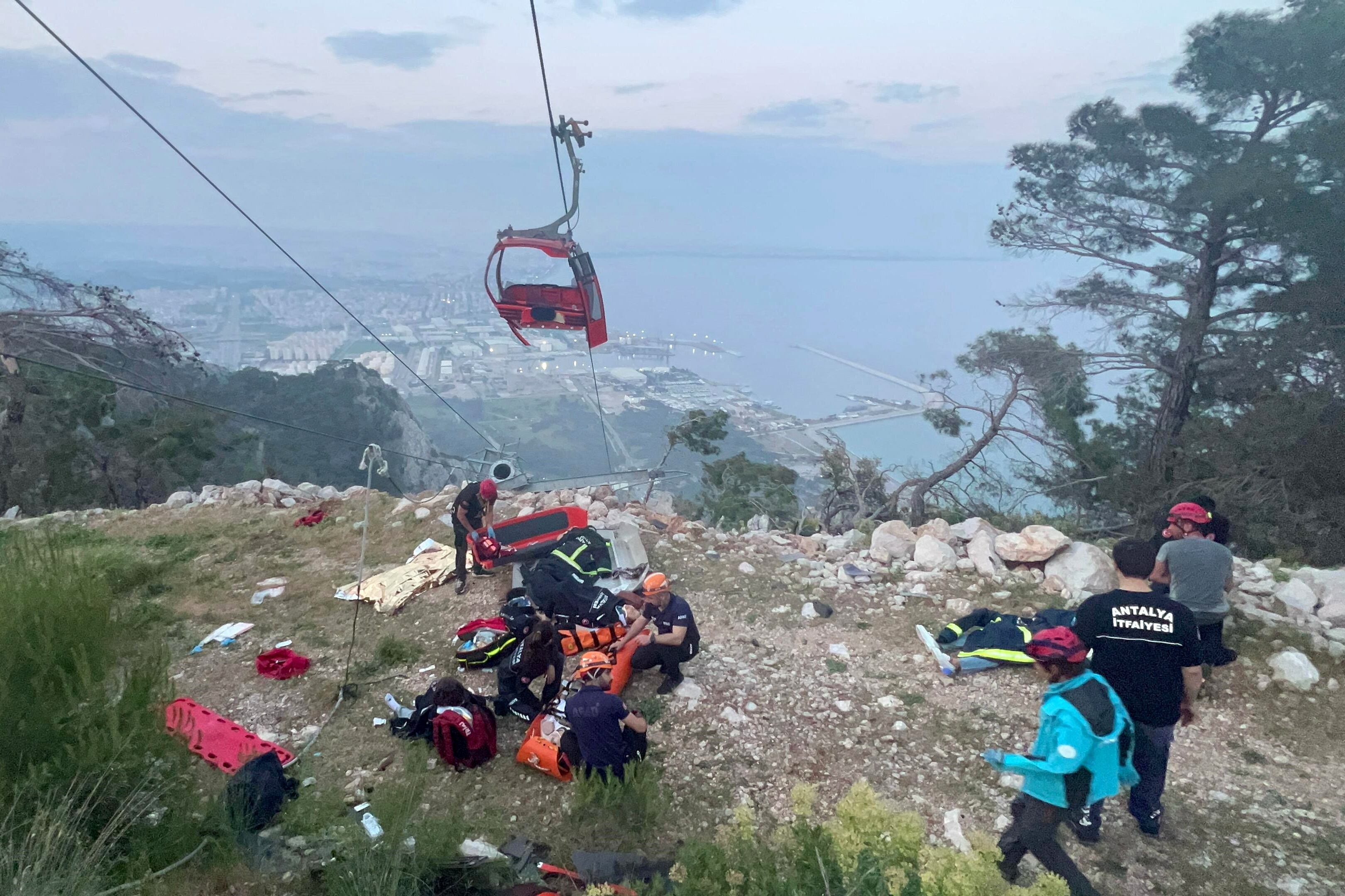 Una de las postales del trágico hecho ocurrido en Antalya