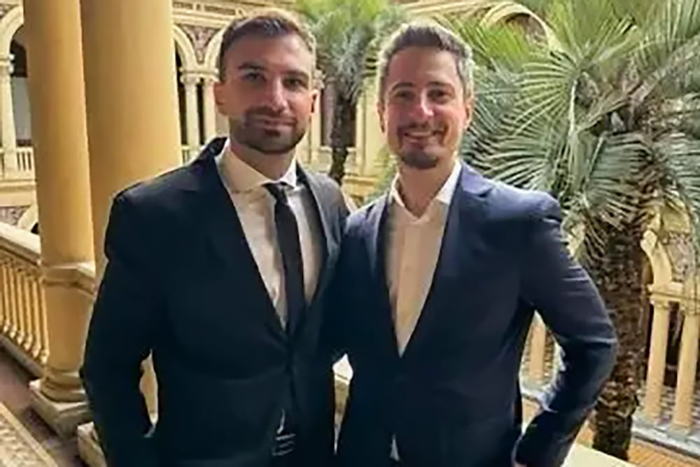 Mauricio Novelli y Manuel Torres Godoy en casa Rosada