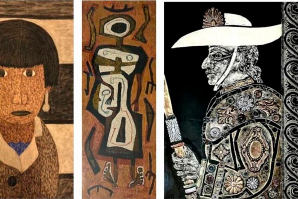 Obras de Grela, Gambartes y Berni.