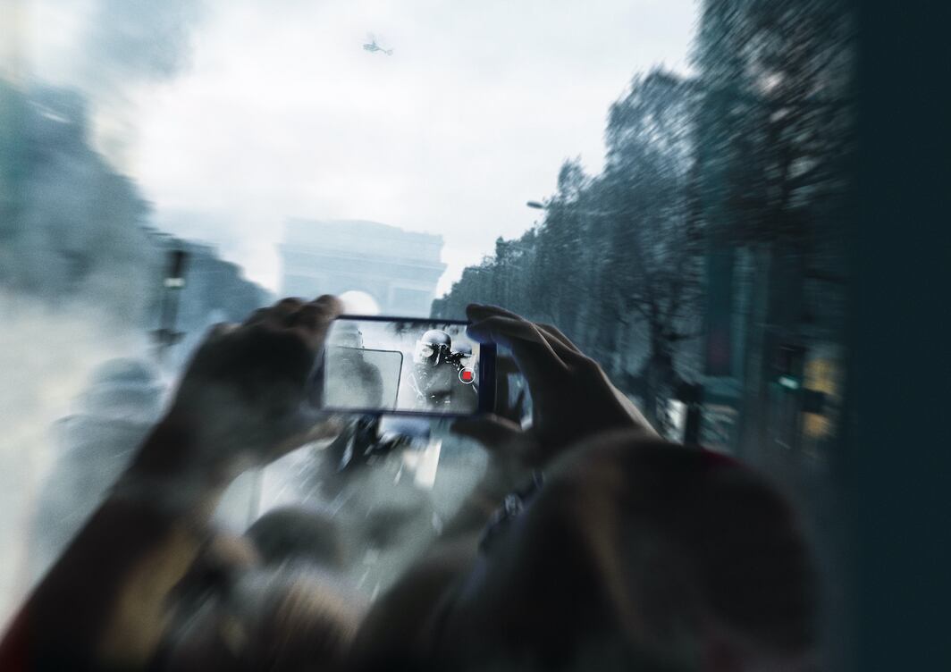 Una escena de la represión al llamado “movimiento de los chalecos amarillos”.