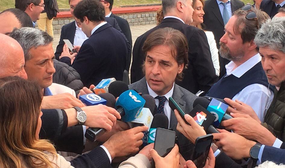 Lacalle Pou en rueda de prensa este jueves / Presidencia de Uruguay