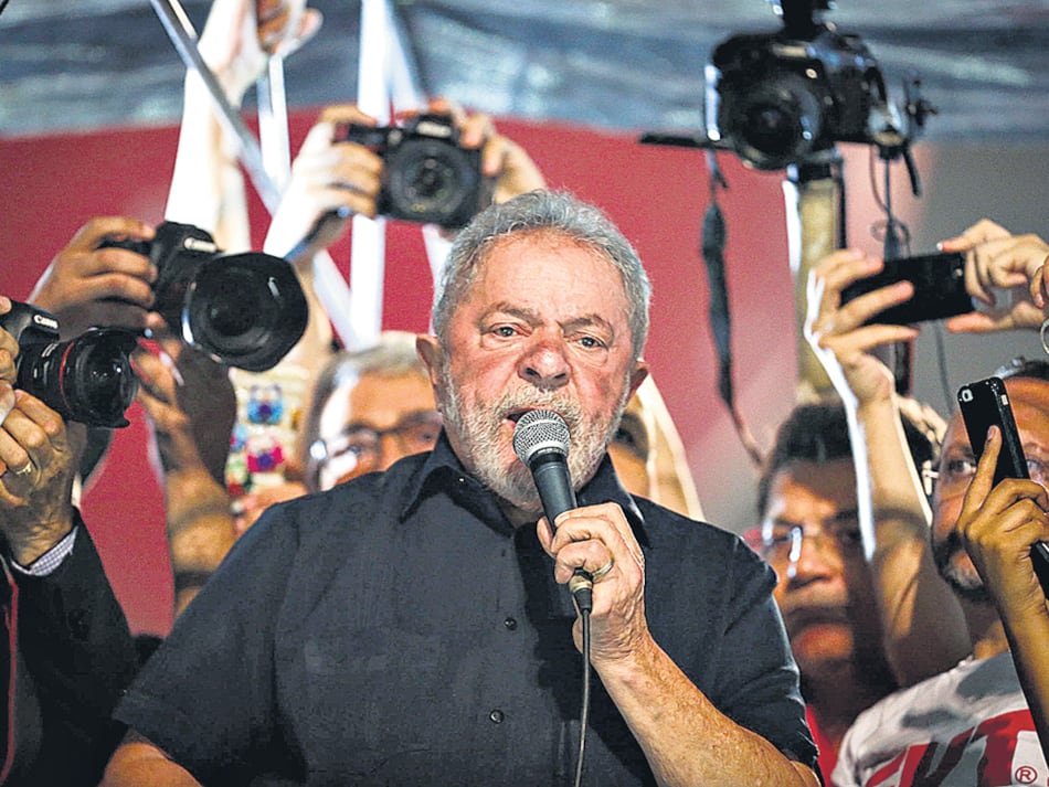 Enérgico, casi embravecido, Lula fue ovacionado, el miércoles en San Pablo.