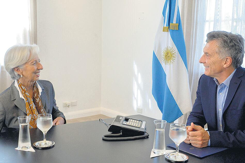 El presidente Mauricio Macri junto a la directora gerente del FMI, Christine Lagarde.