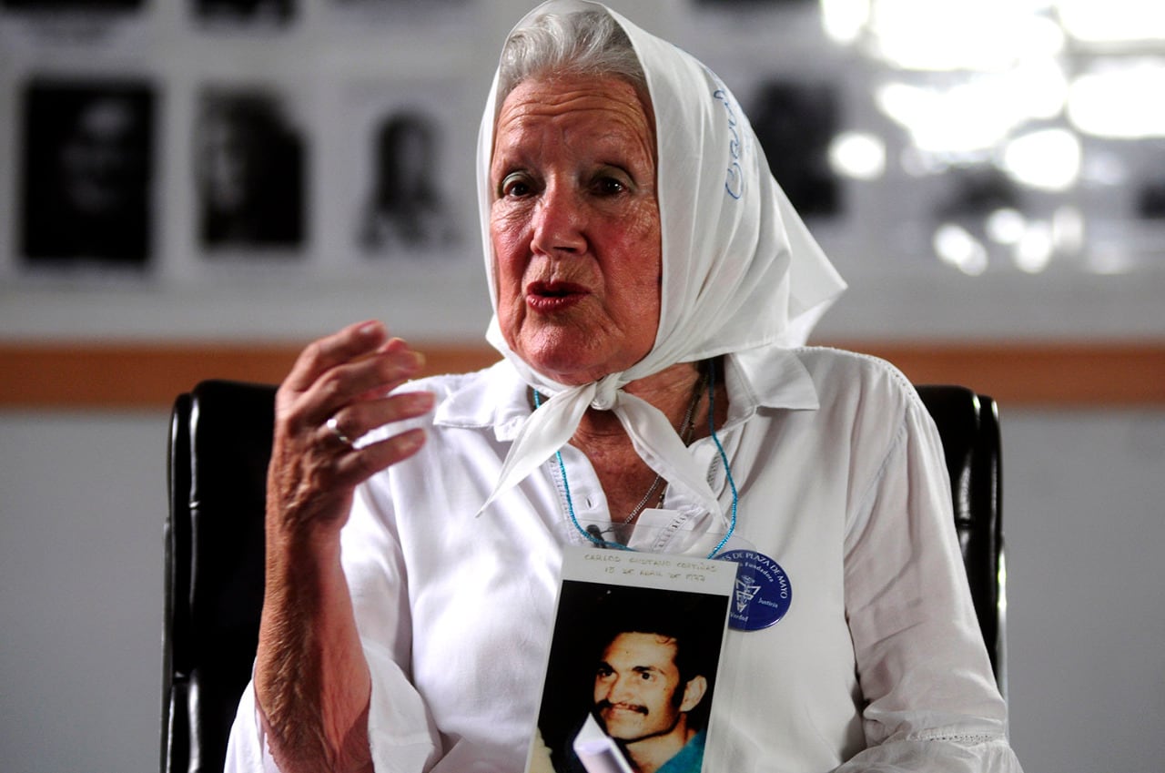 "No se borra la memoria el 24 de marzo porque no haya marcha", afirmó Cortiñas, que cumplió esta semana 90 años.