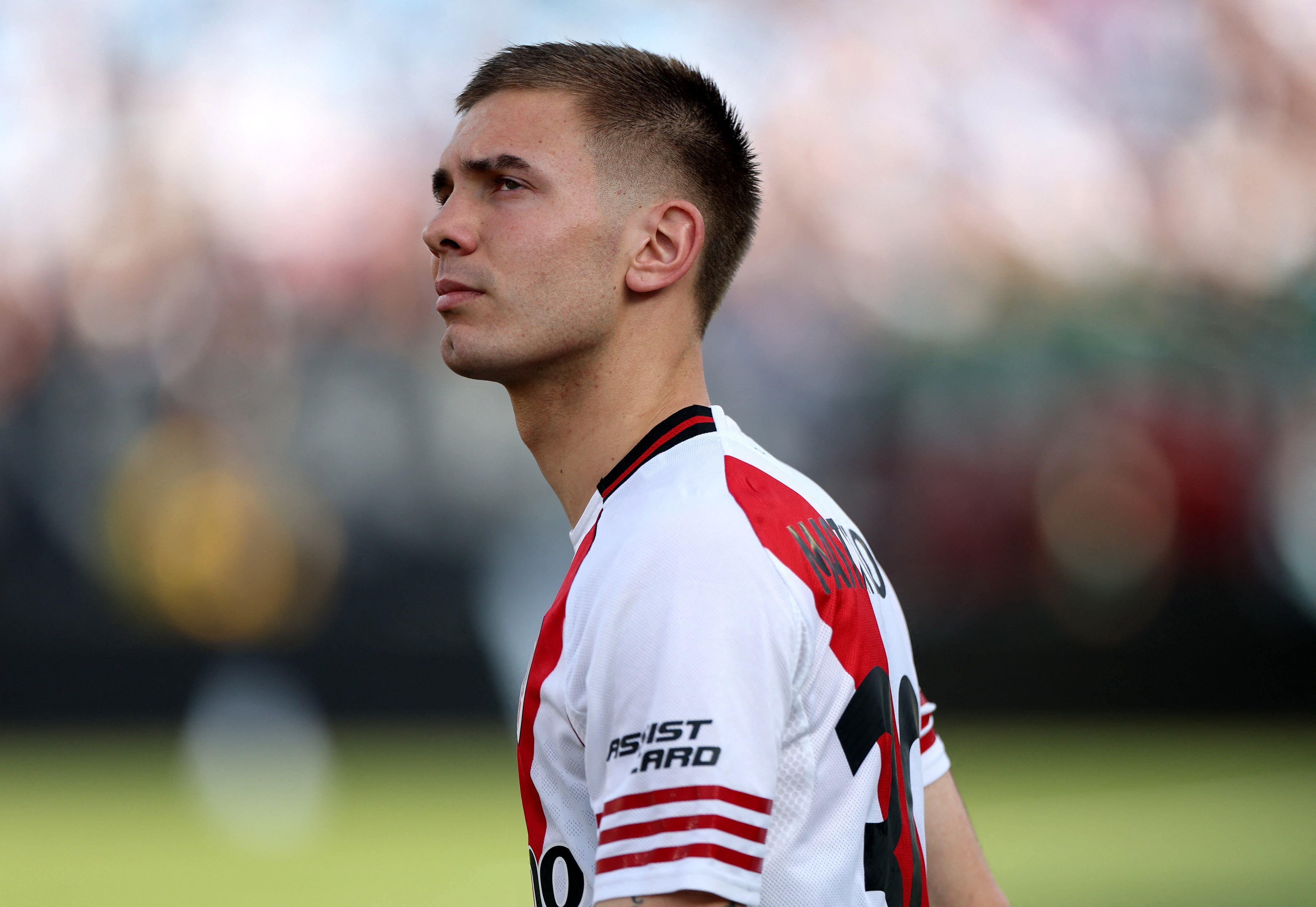 Mastantuono juega sus últimos partidos en River