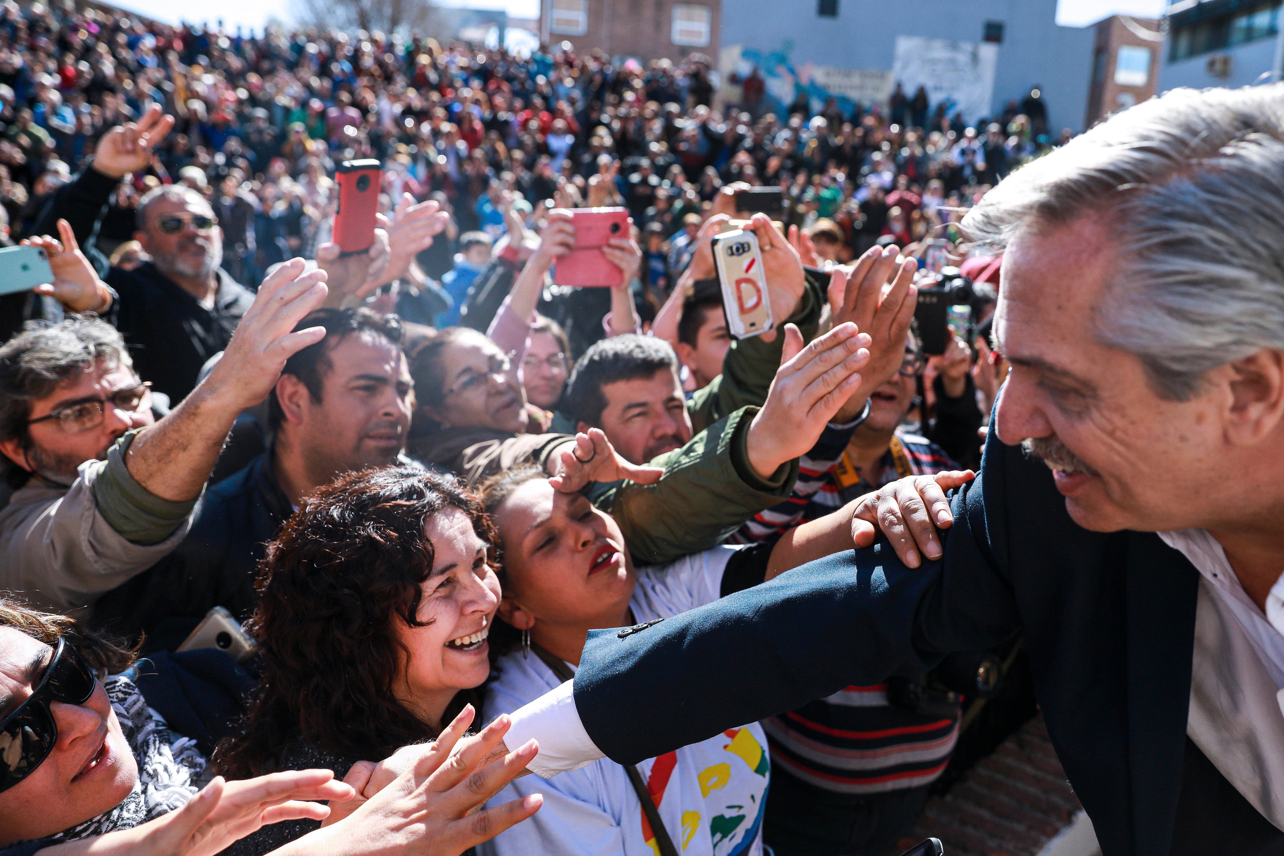 Alberto Fernández, durante su reciente visita a Río Cuarto.