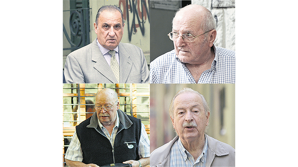 Apa, Dambrosi, Bano y Ascheri, cuatro de los represores imputados.