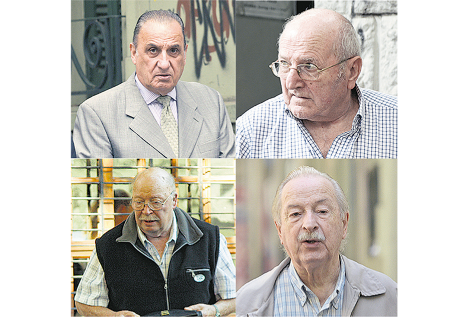 Apa, Dambrosi, Bano y Ascheri, cuatro de los represores imputados.