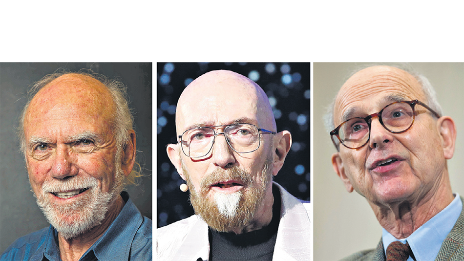 Barry Barish, Kip Thorne y Rainer Weiss, los tres flamantes nobeles de Física.