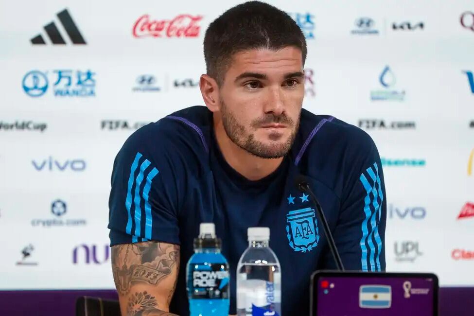 Rodrigo De Paul durante una conferencia