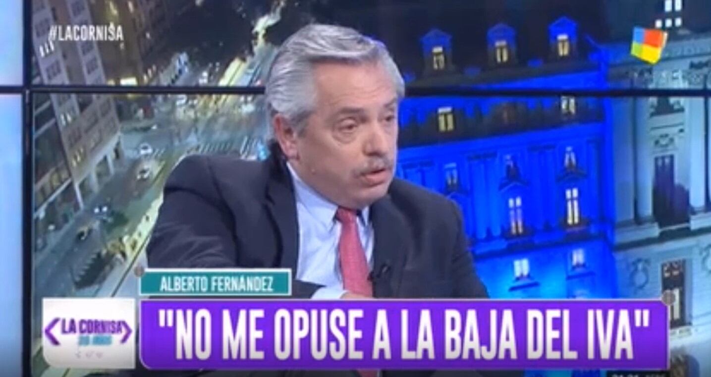 Alberto Fernández en La Cornisa: tratando de responder.