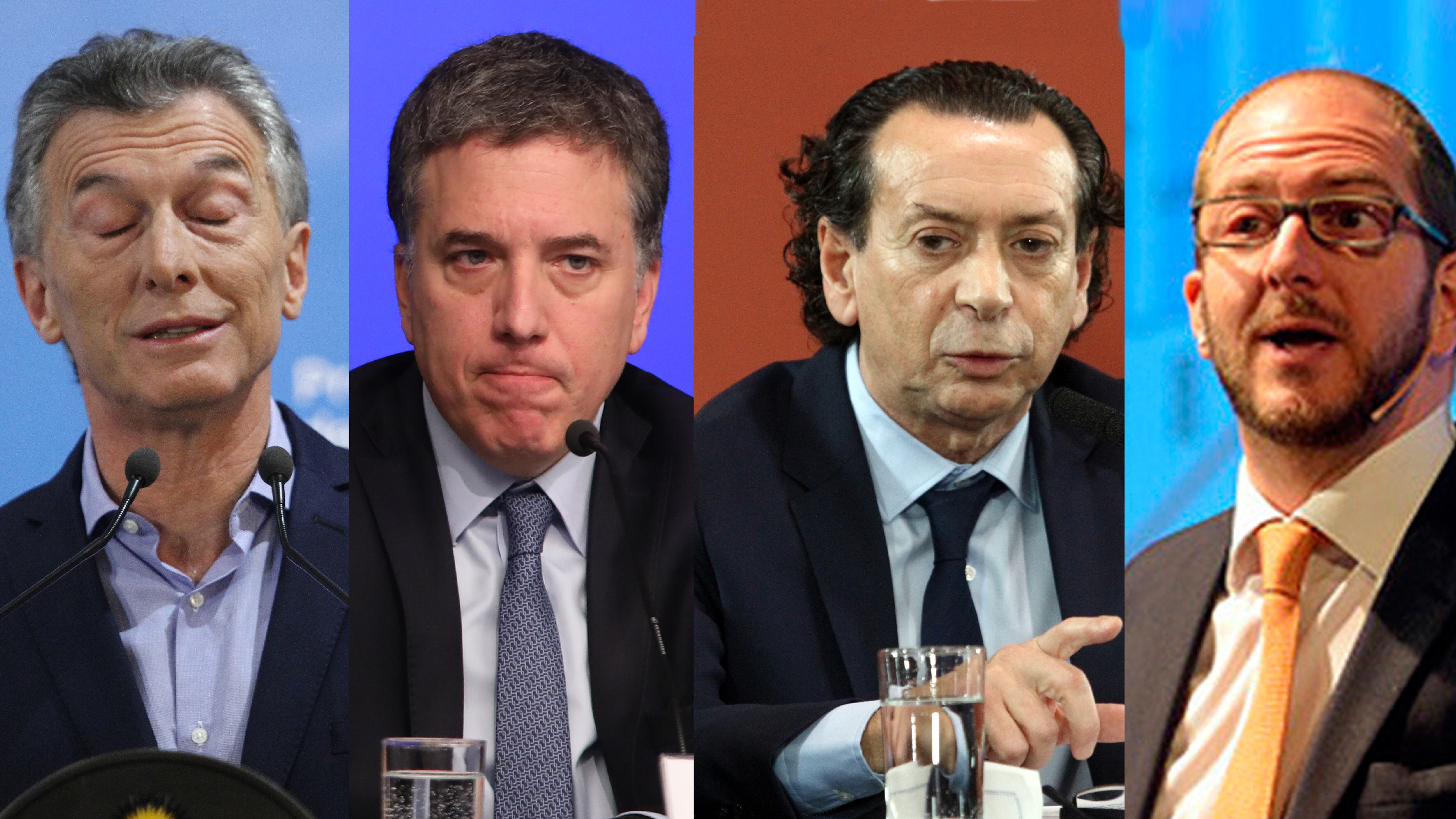 Mauricio Macri, Nicolás Dujovne, Dante Sica y Miguel Braun, expertos en pronósticos fallidos.