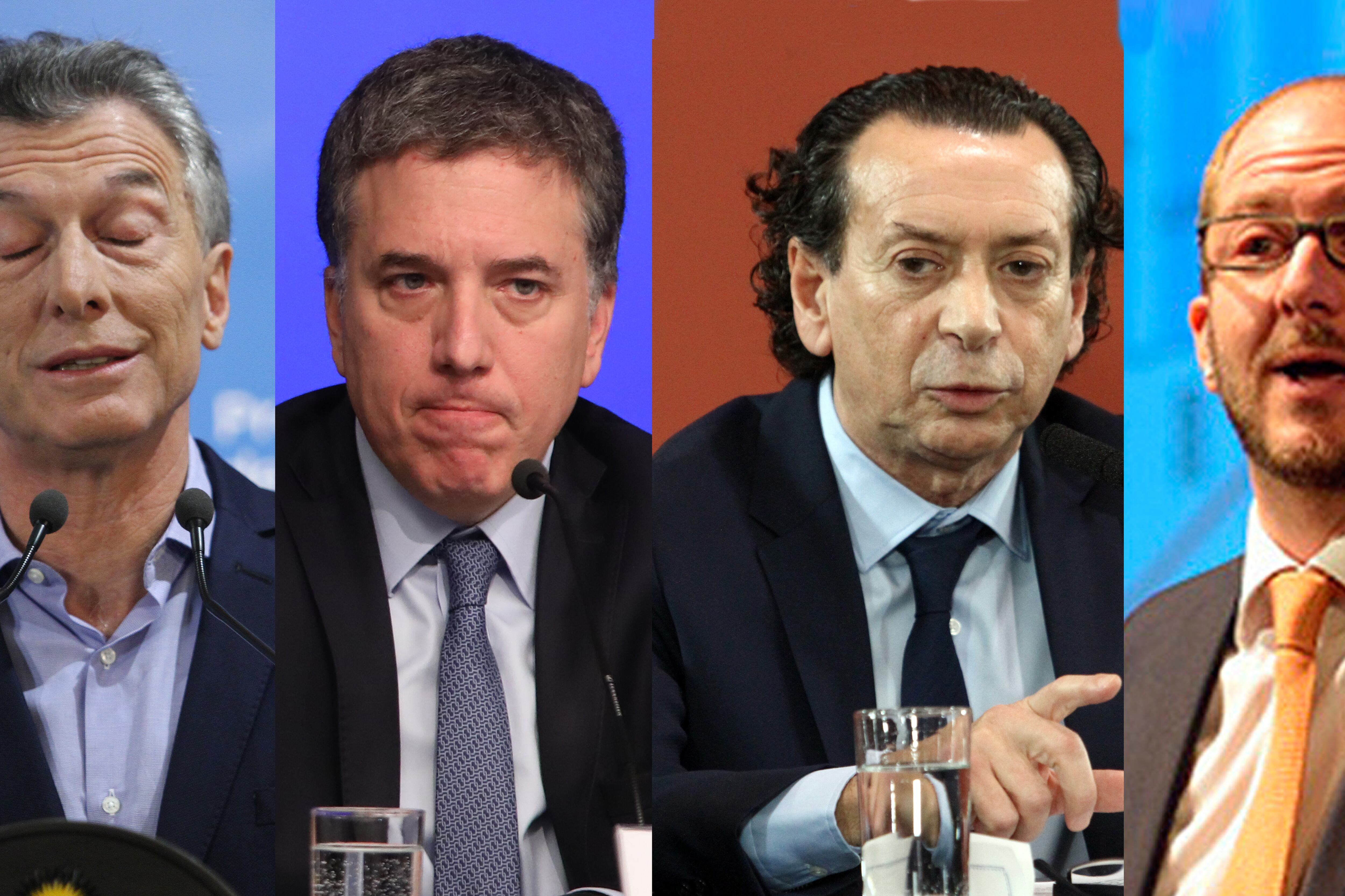 Mauricio Macri, Nicolás Dujovne, Dante Sica y Miguel Braun, expertos en pronósticos fallidos.