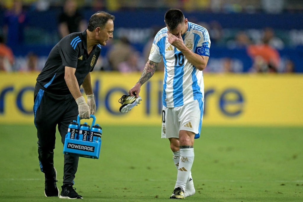 El capitán albiceleste tuvo que ser sustituido en el minuto 66 de la final 