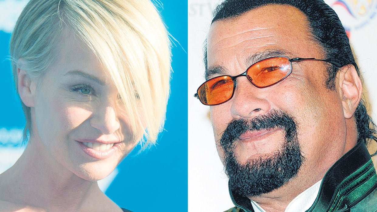 Portia de Rossi y Steven Seagal, acusadora y acusado.
