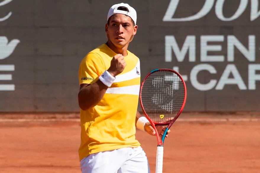 El festejo de Báez por acceder a su primera final de ATP