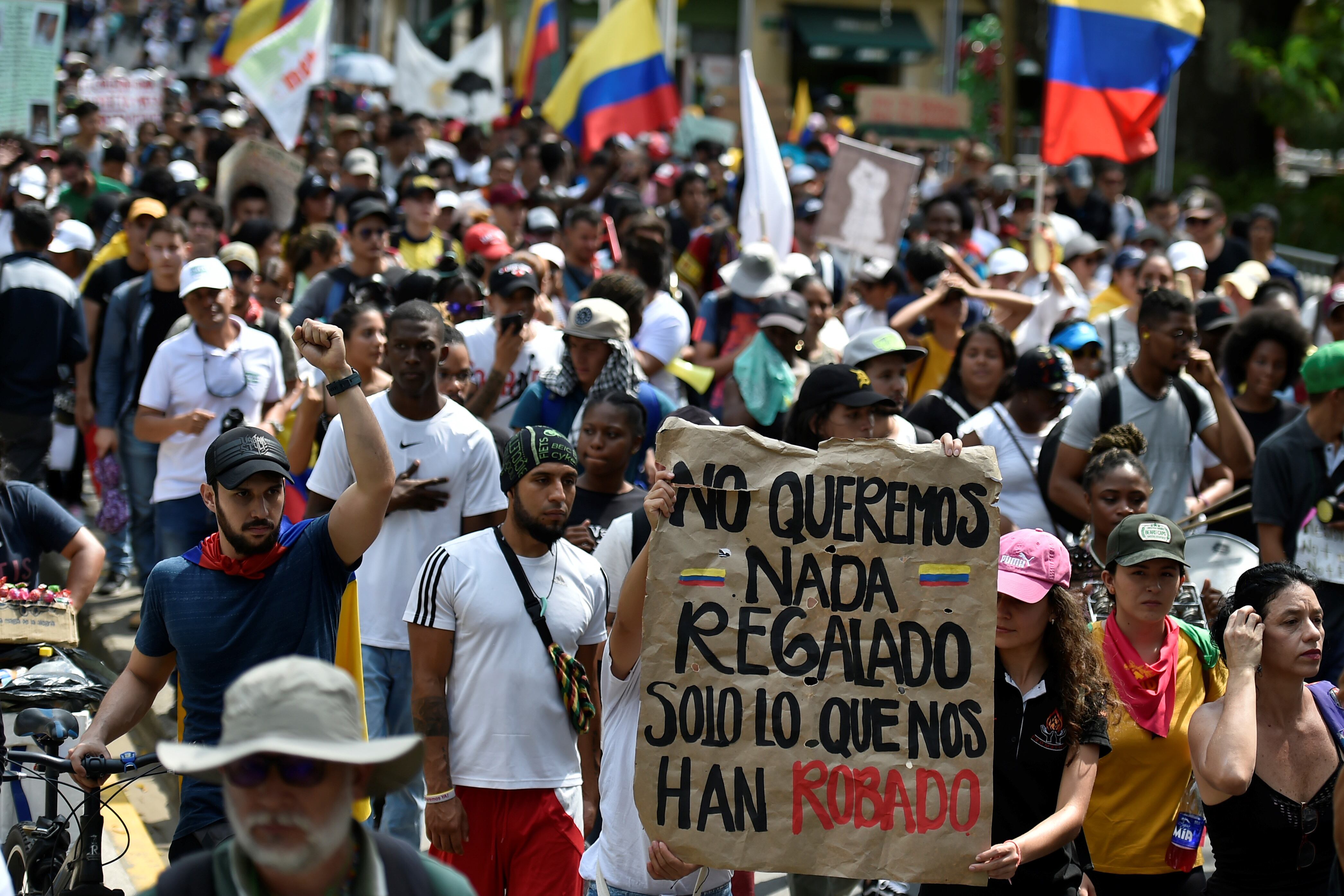 El paro general se sintió fuerte en Cali, como se ve en esta imagen, y también en el resto del país.