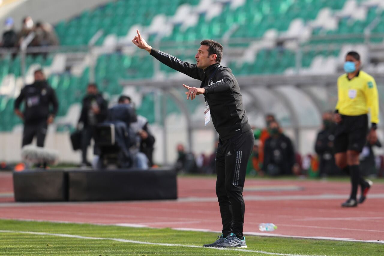 Lionel Scaloni, en el Hernando Siles, de La Paz.