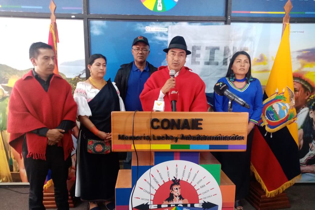 Confederación de Nacionalidades Indígenas del Ecuador (Conaie). Fuente: Twitter de la Conaie: @CONAIE_Ecuador.