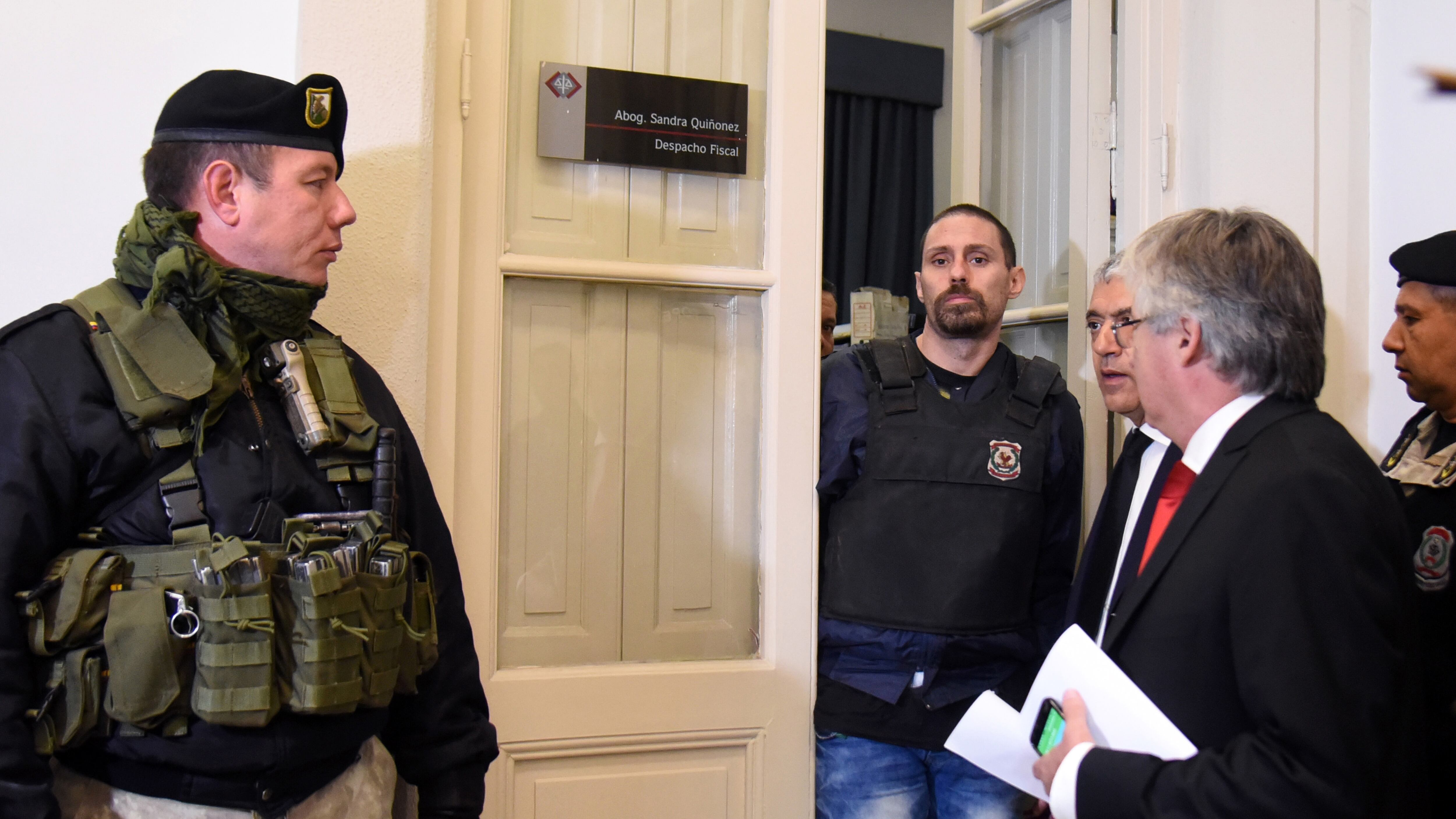 Ibar Pérez Corradi, en 2016, luego de declarar en una fiscalía de Paraguay.