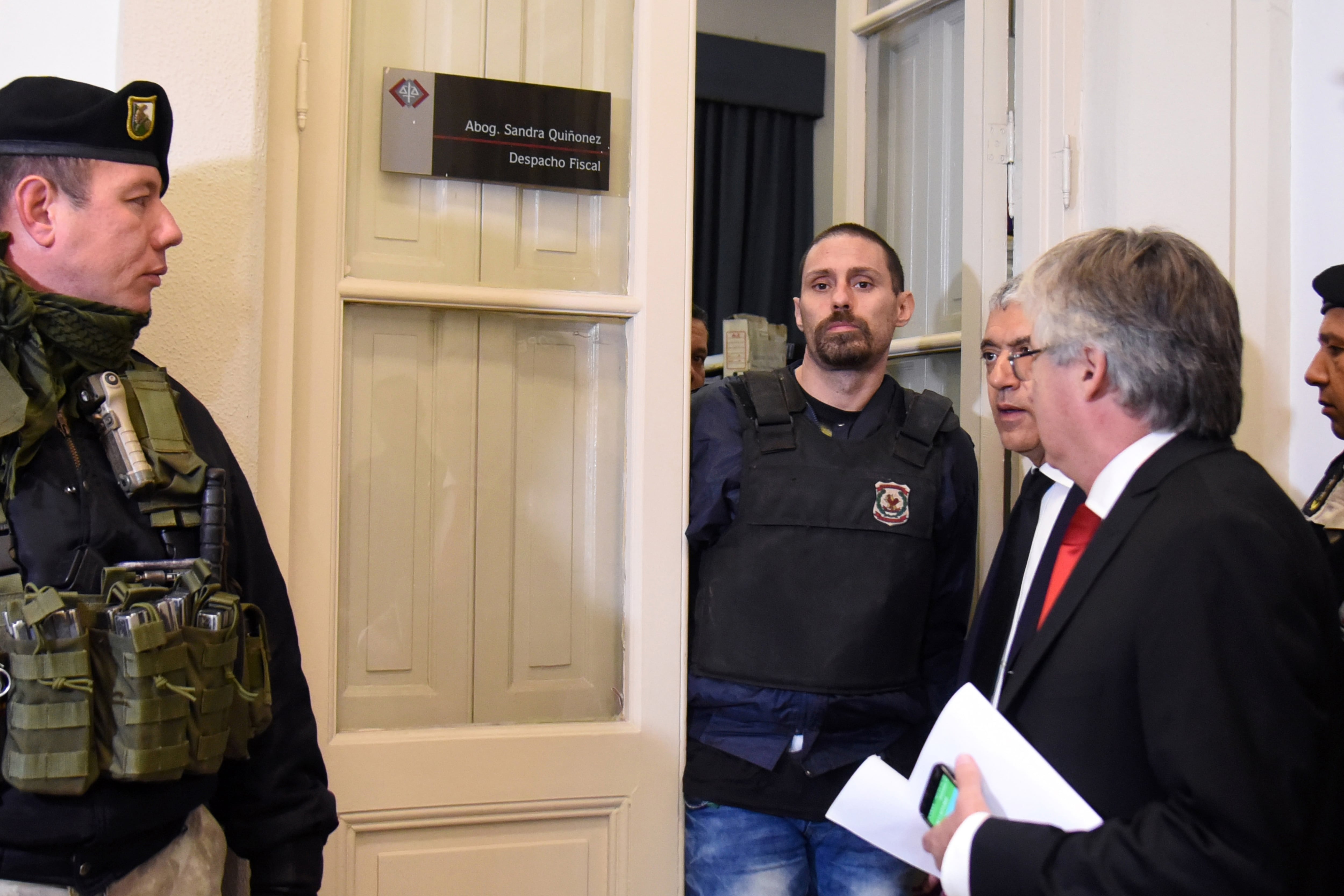 Ibar Pérez Corradi, en 2016, luego de declarar en una fiscalía de Paraguay.