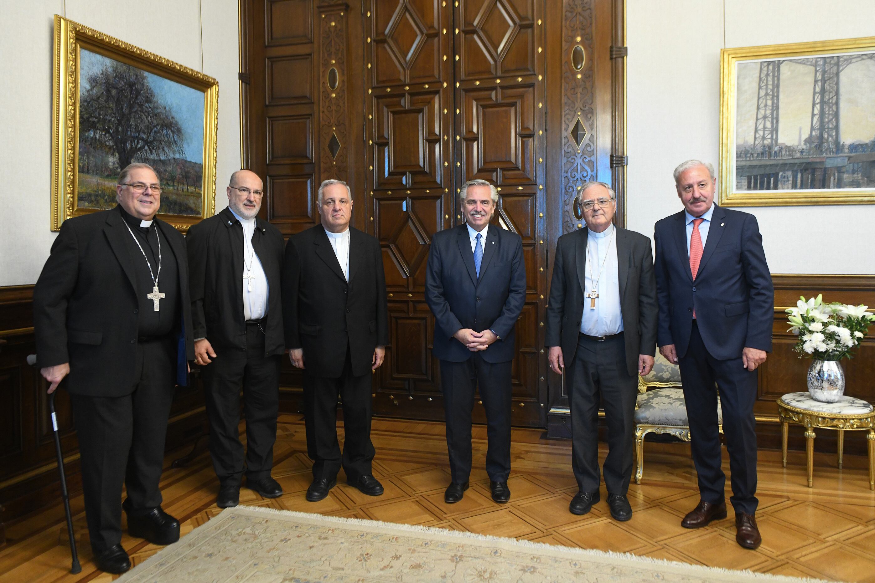 La conducción de la Iglesia Católica visitó a Alberto Fernández en diciembre pasado