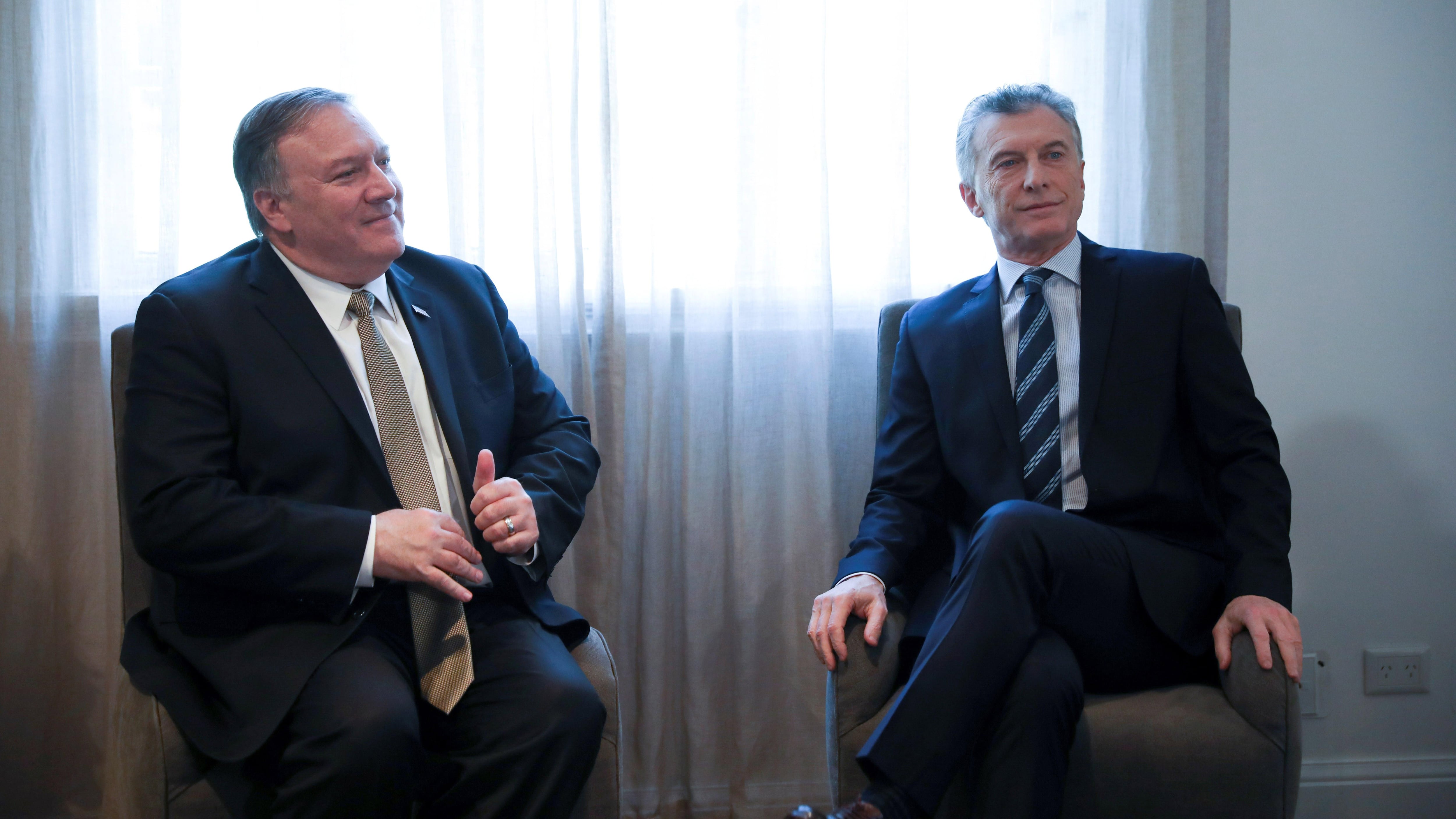 El amigo americano con el argentino alineado, ayer en la quinta de Olivos.