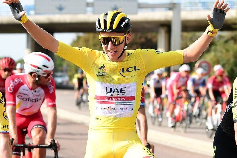 Tadej Pogacar, el sorprendente campeón del Tour de Francia.